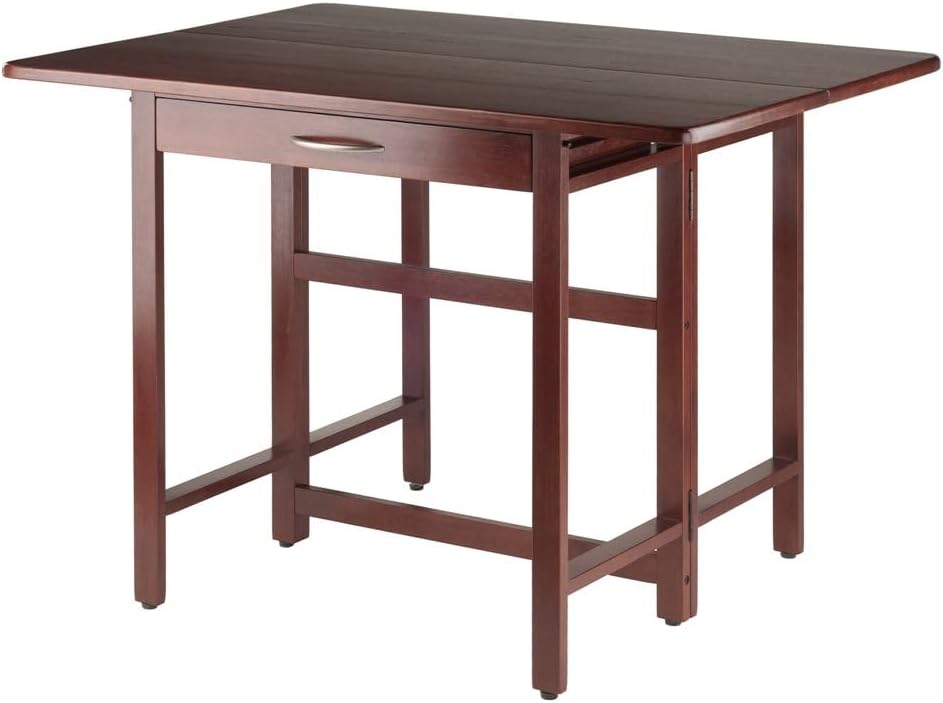 Walnut Drop Leaf Folding Dining Table
