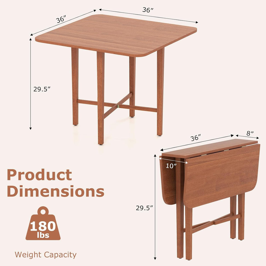Walnut Drop Leaf Extendable Dining Table