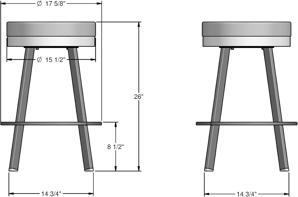 Black Gold Swivel Counter Bar Stool
