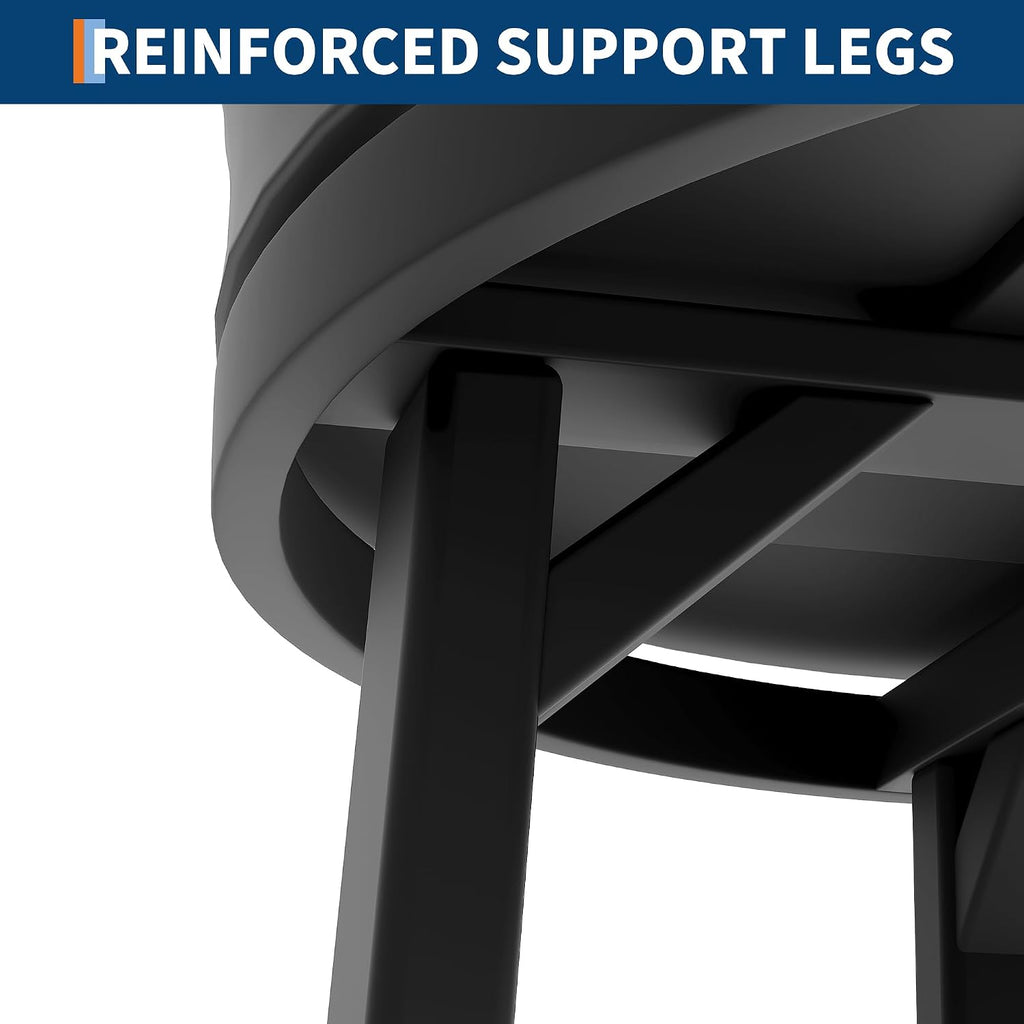 Brown Round Swivel Bar Stools