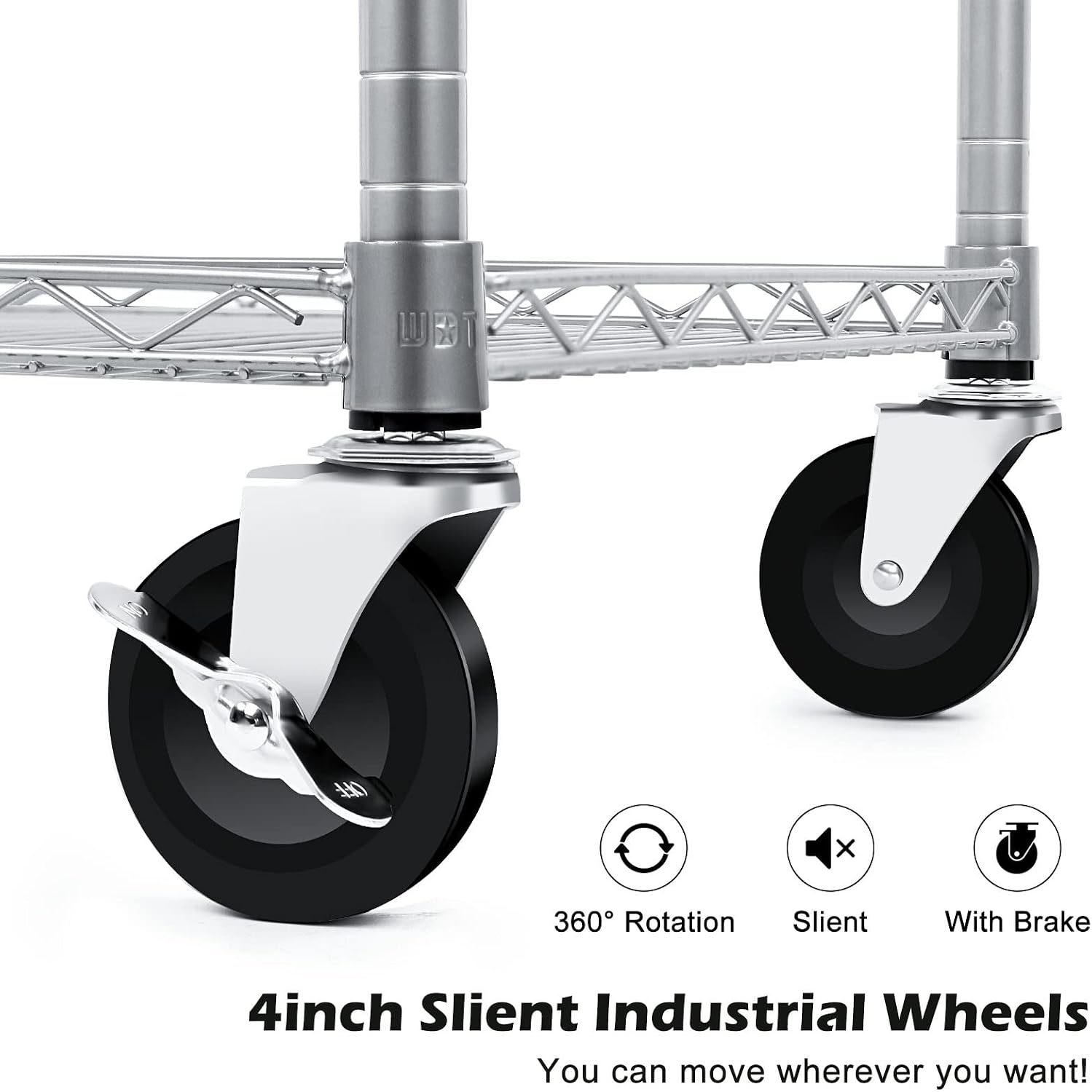 Gray Heavy Duty Rolling Utility Cart