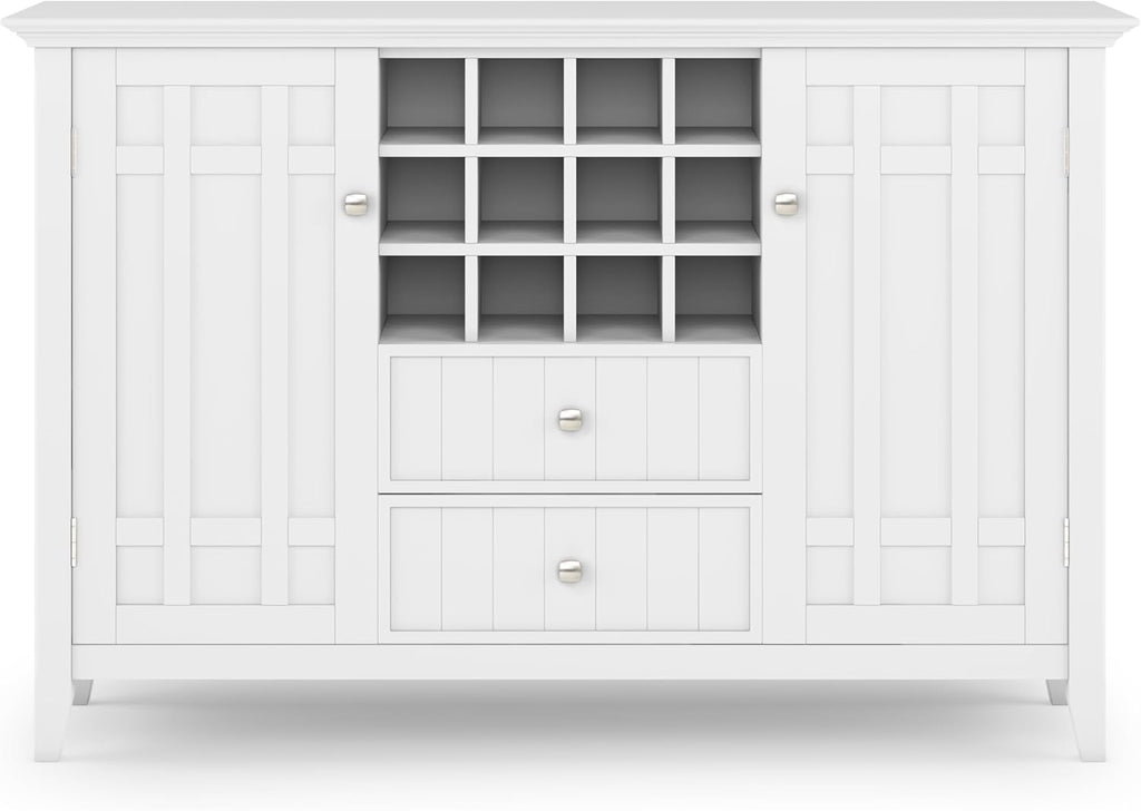 White Wood Wine Storage Sideboard