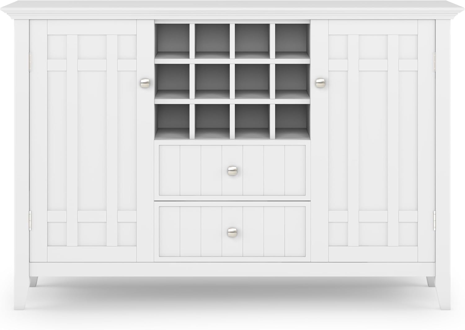 White Wood Wine Storage Sideboard