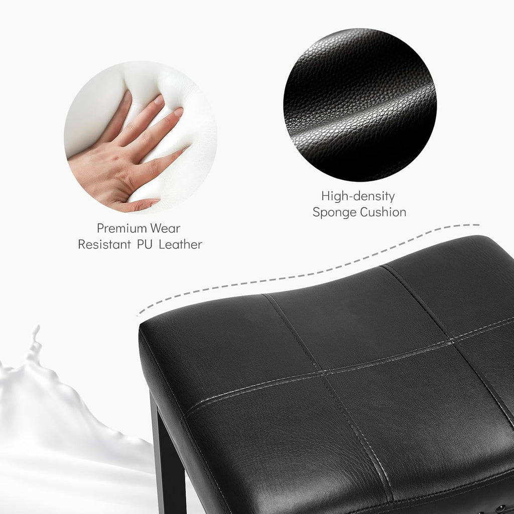 Black Saddle Counter Bar Stools