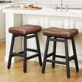Leather Saddle Counter Bar Stools