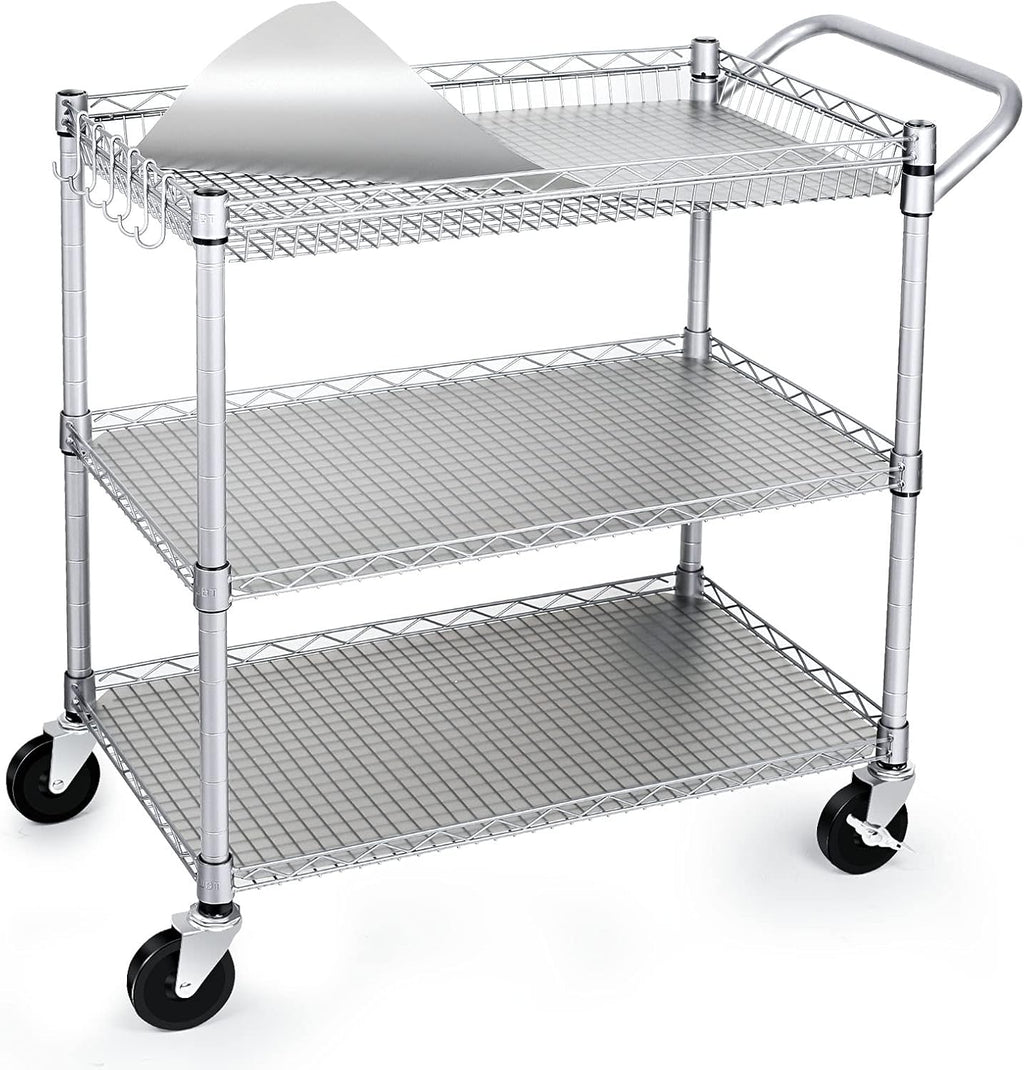 Gray Heavy Duty Rolling Utility Cart