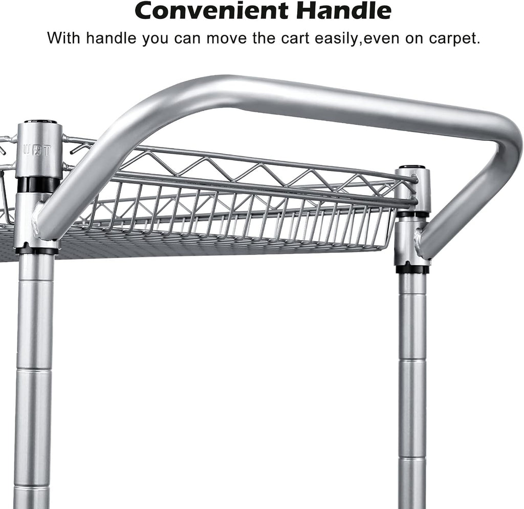 Gray Heavy Duty Rolling Utility Cart