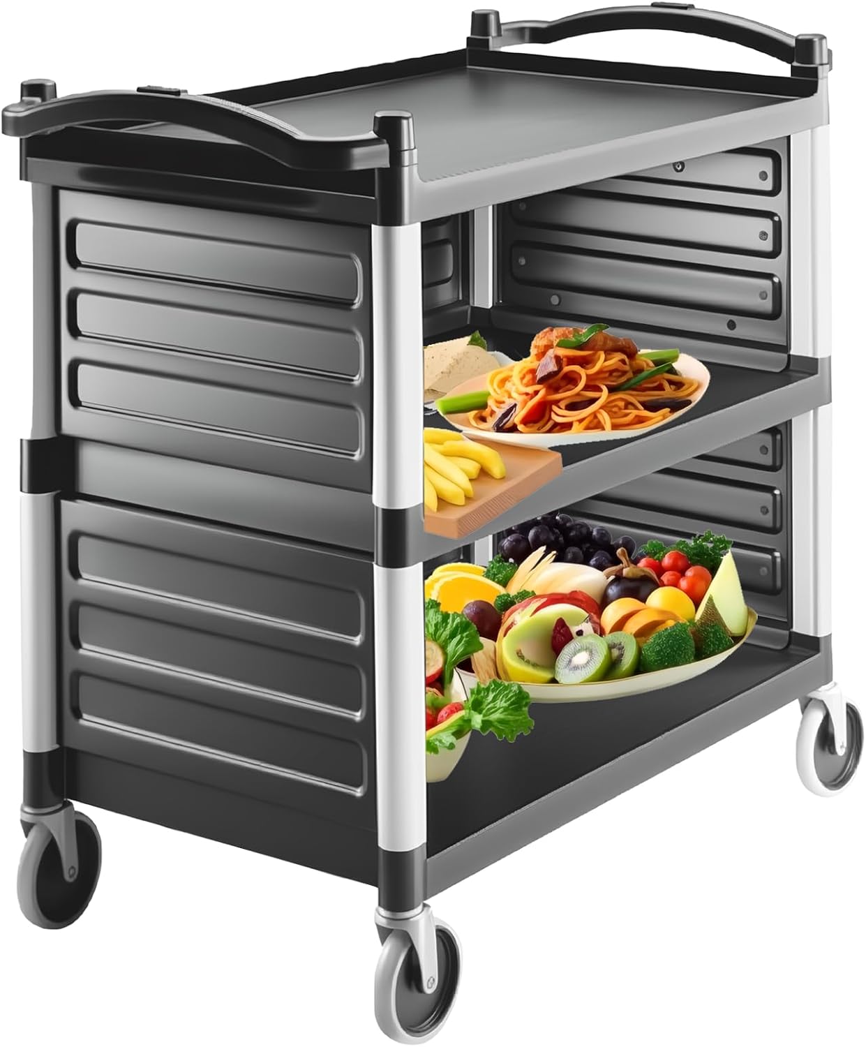 3-Tier Metal Rolling Utility Cart