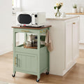 Green Rolling Kitchen Island Cart