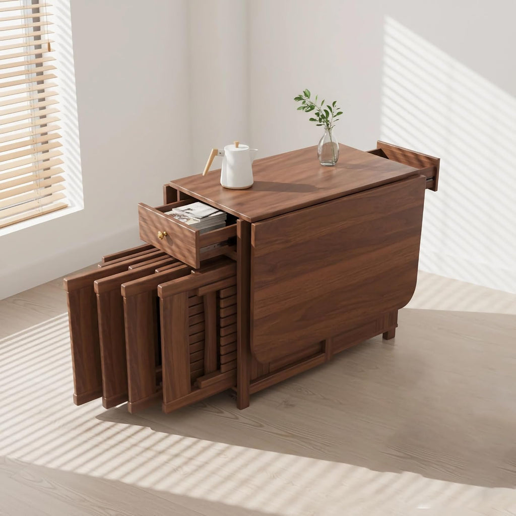 Drop Leaf Dining Table Set With Drawers Wheels
