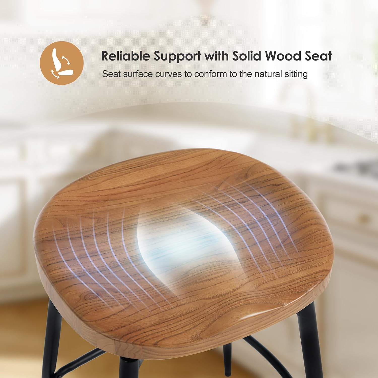 Brown Swivel Saddle Bar Stools