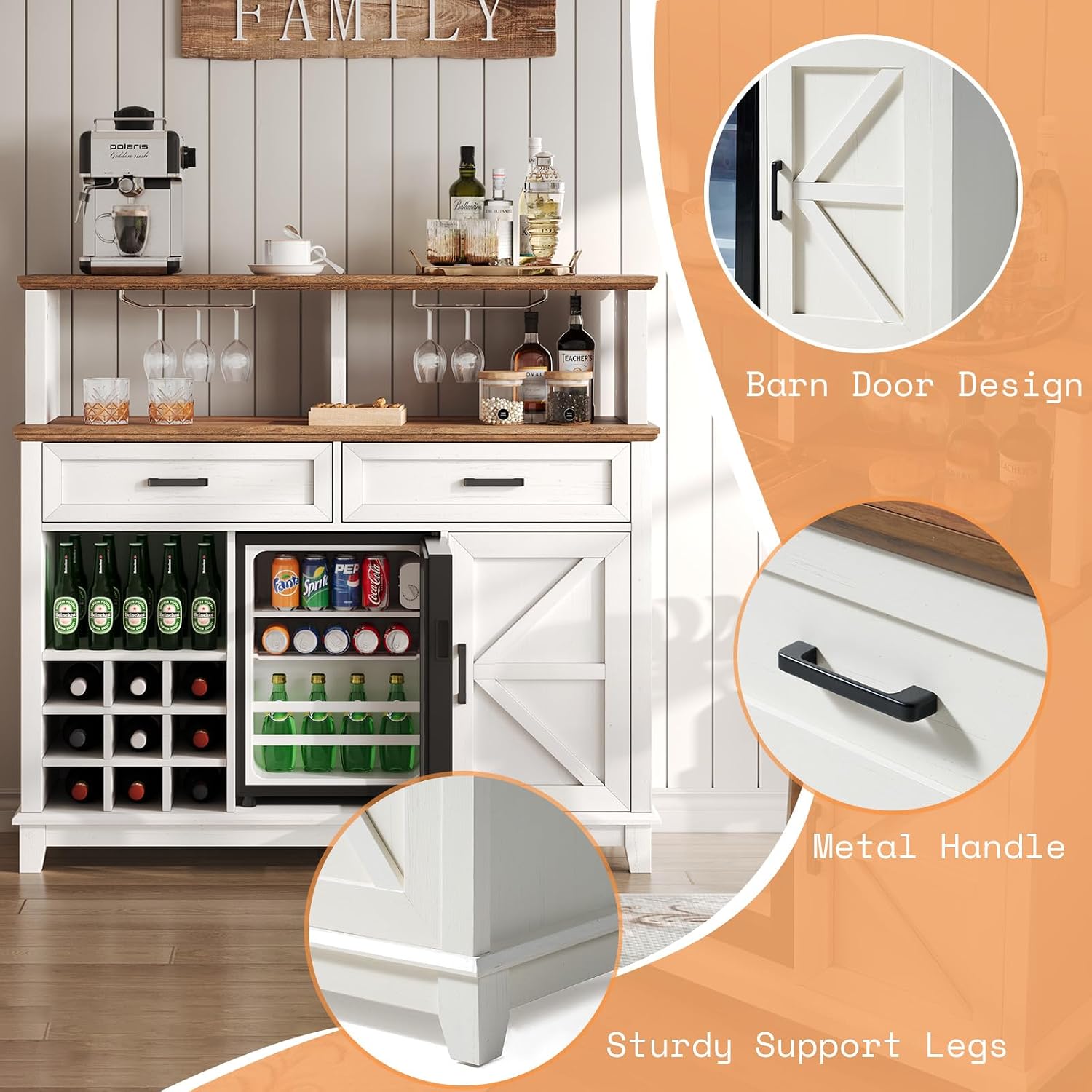 Farmhouse Wine Storage Sideboard