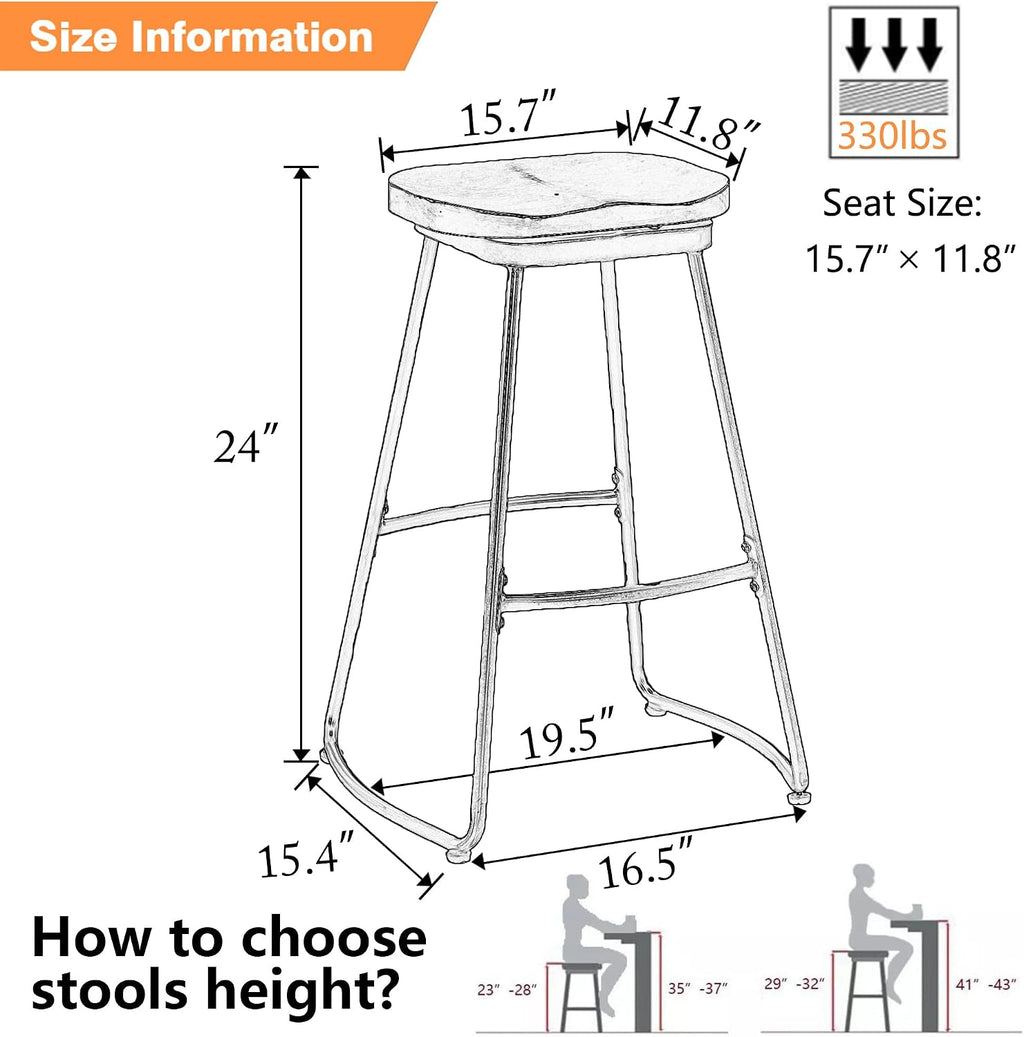 Brown Saddle Counter Bar Stools