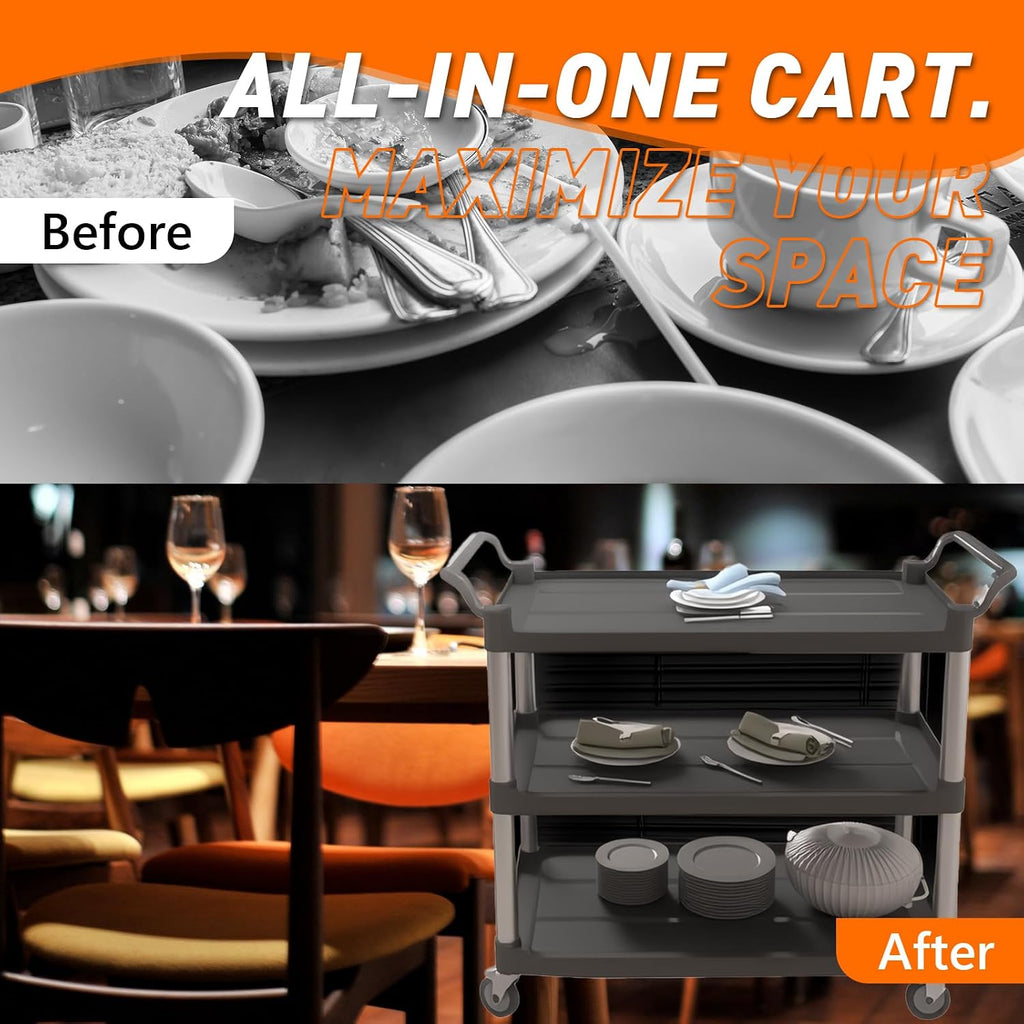 3-Tier Metal Rolling Utility Cart