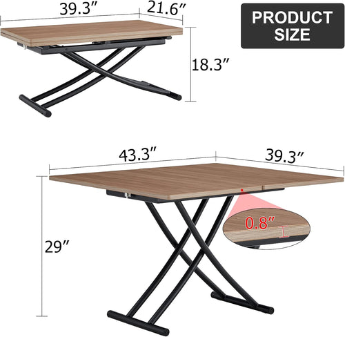 4 In 1 Convertible Drop Leaf Table