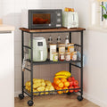 3-Tier Rolling Microwave Cart
