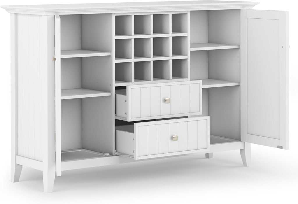 White Wood Wine Storage Sideboard