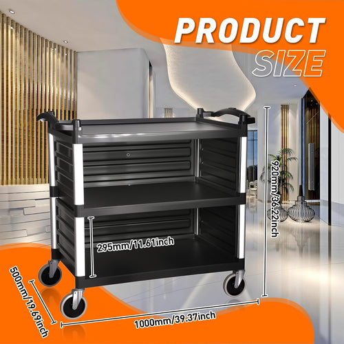 3-Tier Metal Rolling Utility Cart