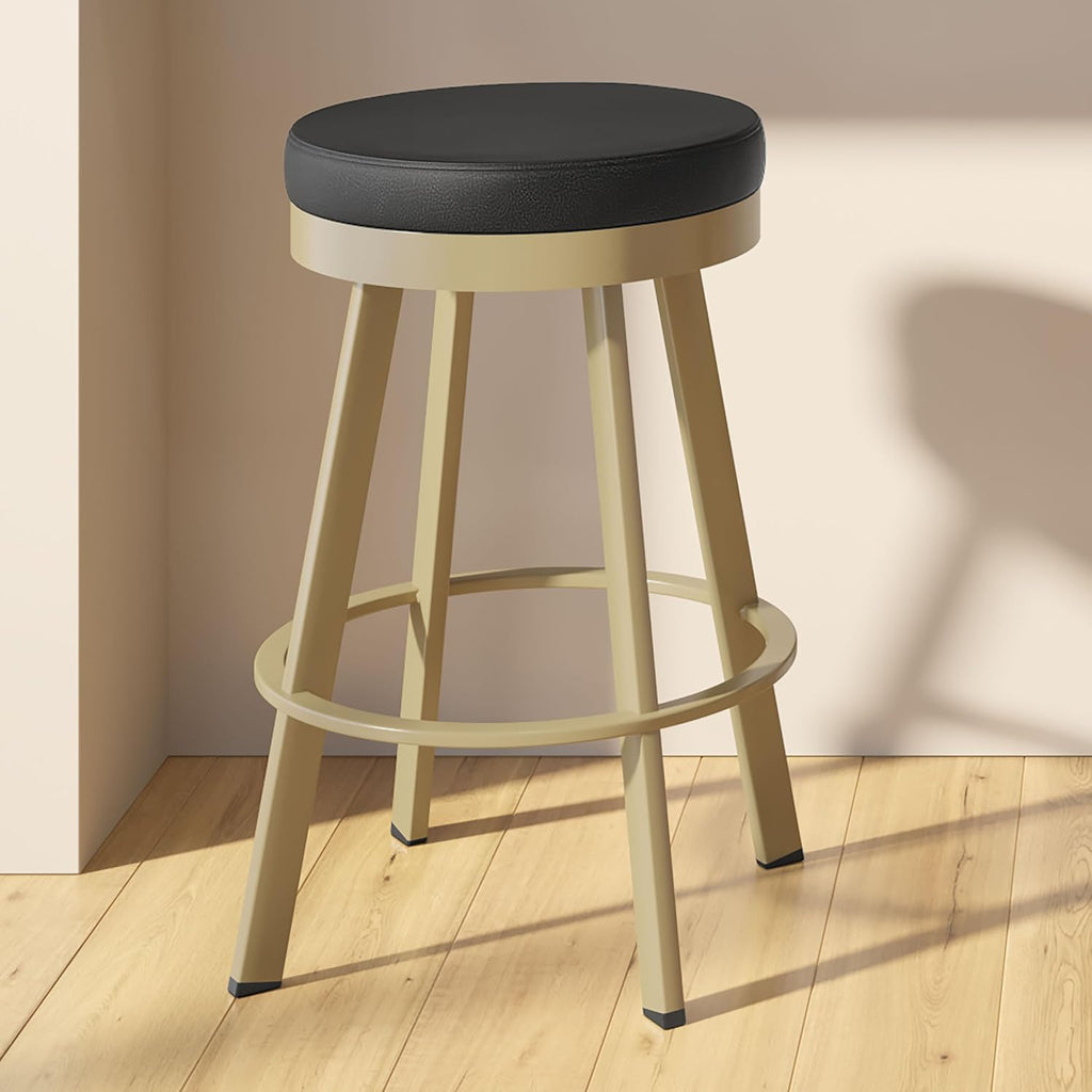 Black Gold Swivel Counter Bar Stool