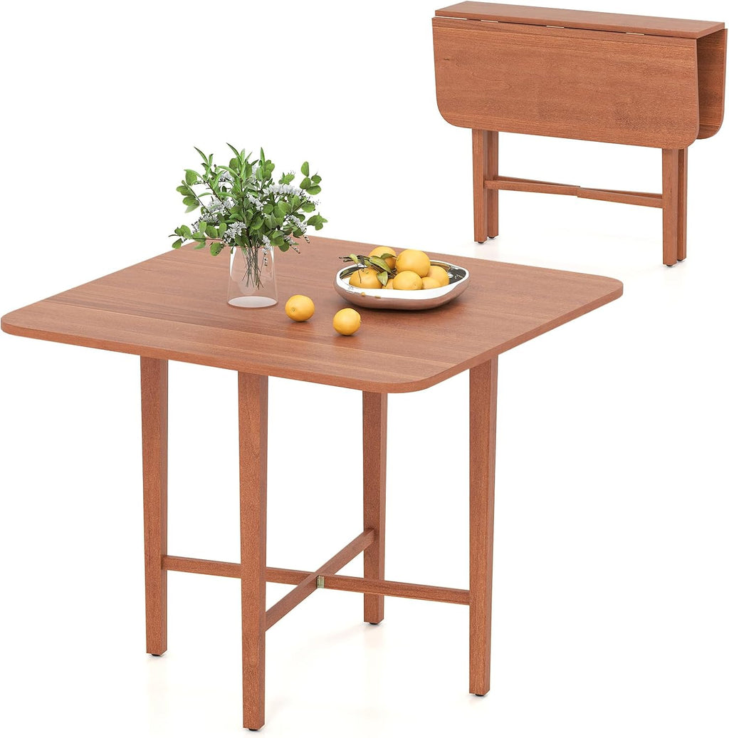 Walnut Drop Leaf Extendable Dining Table