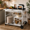 Black Rolling Kitchen Storage Cart