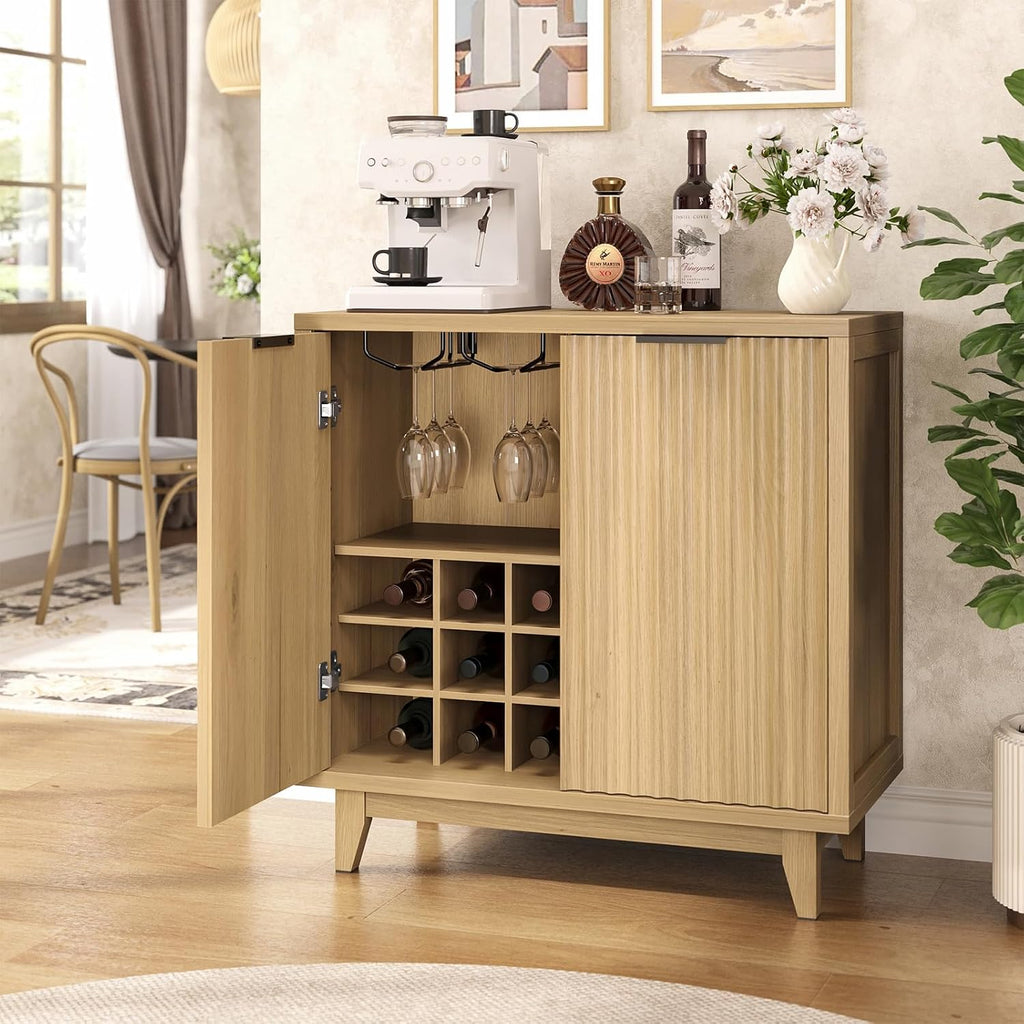 Natural Fluted Wine Sideboard