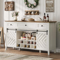 White Barn Door Farmhouse Sideboard