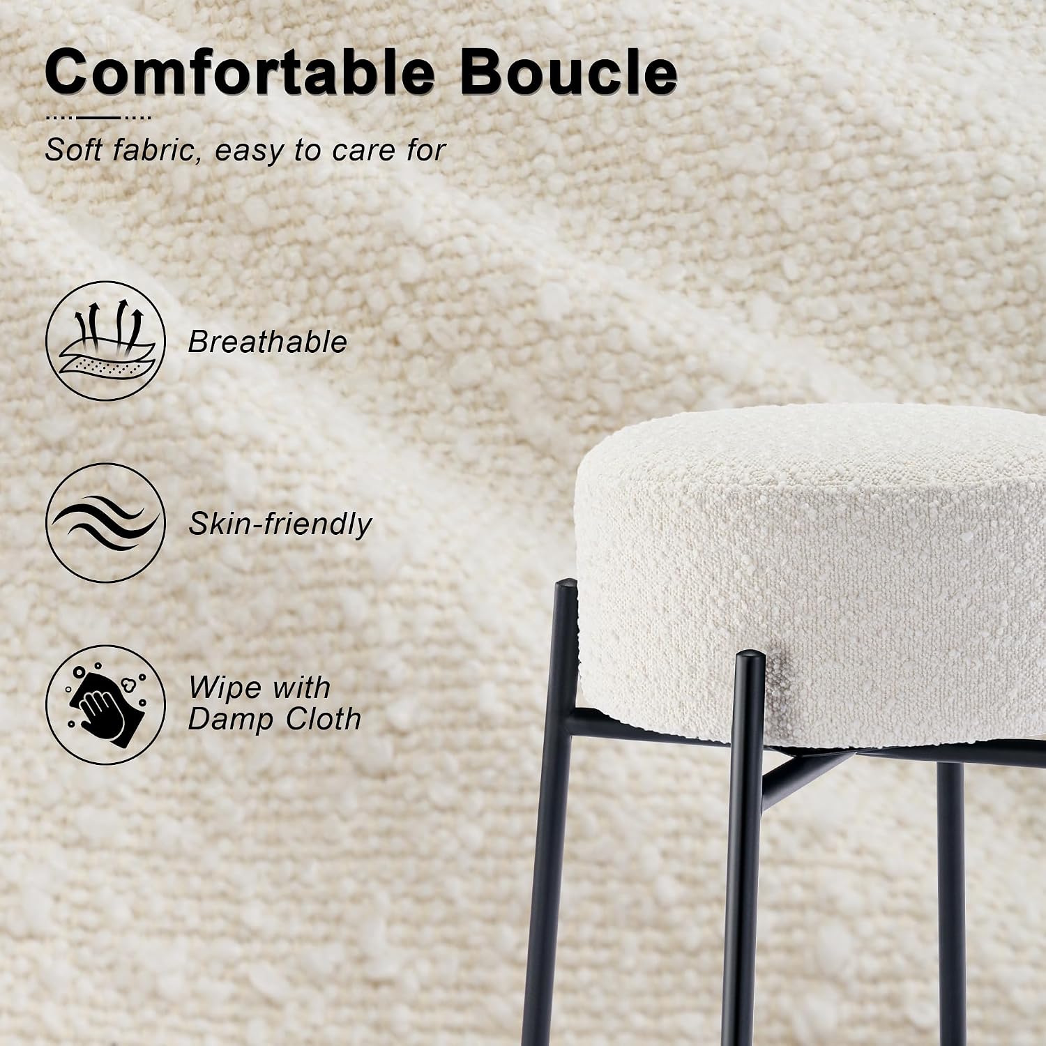 White Swivel Counter Bar Stools