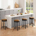 Brown Round Swivel Counter Stools