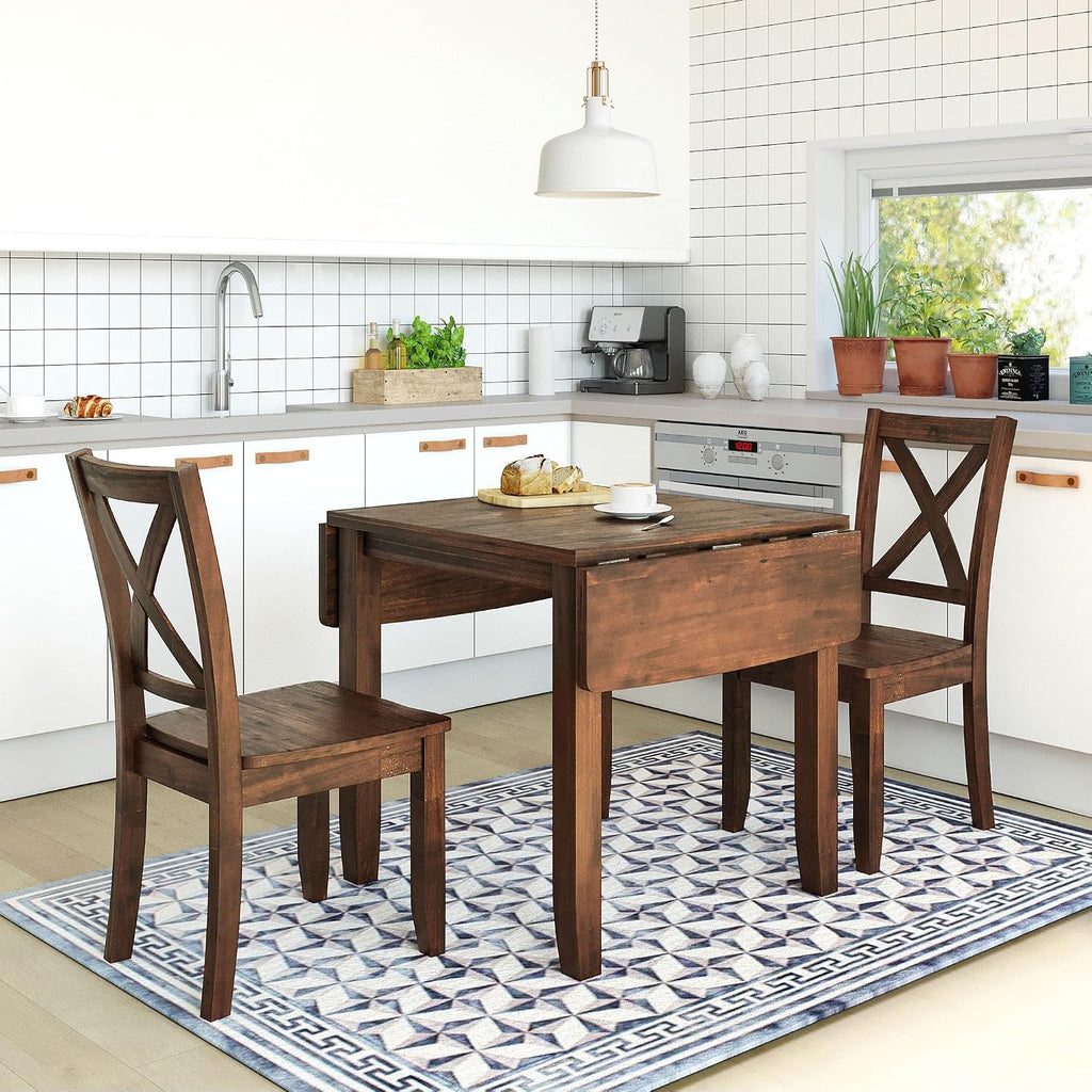 Walnut Drop Leaf Dining Table Set