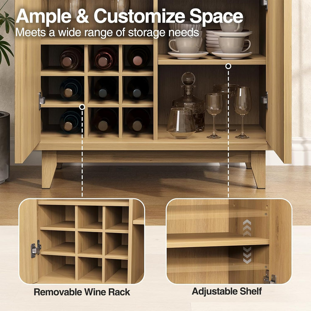 Natural Fluted Wine Sideboard