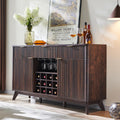 Dark Walnut Fluted Wine Sideboard