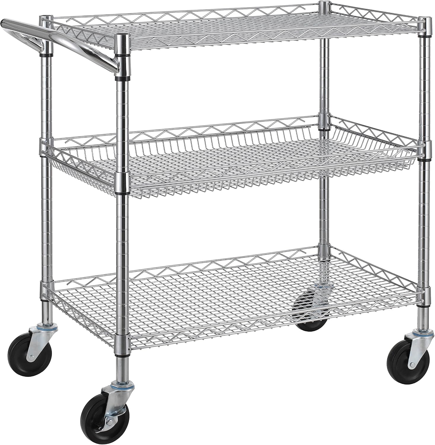 3-Tier Steel Rolling Utility Cart